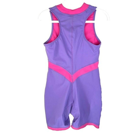 Jam! Triathlon TRISUIT Womens Size Large Purple Pink 1/2 Zip Rowing Sleeveless - Picture 4 of 9
